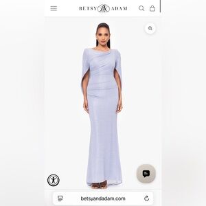 Betsy & Adam Shimmering Lavender Gown size 8